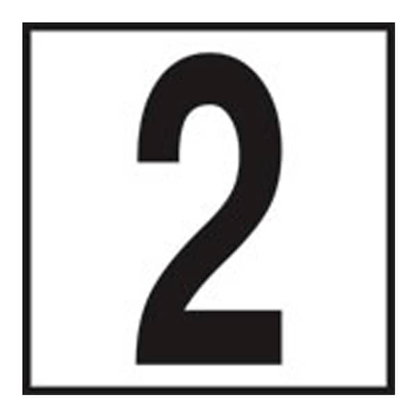 Inlays 6 in. Number 2 Depth Marker Non Skid Ceramic Tile - 5 in. - CC621020