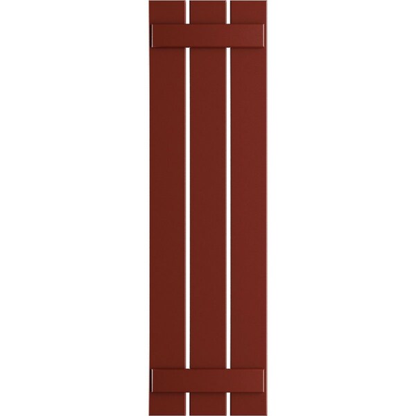 Ekena Millwork True Fit PVC Three Board Spaced Board-n-Batten Shutters, Pepper Red , 17 1/8W x 73H, PR - TFP101SBF17X073MR
