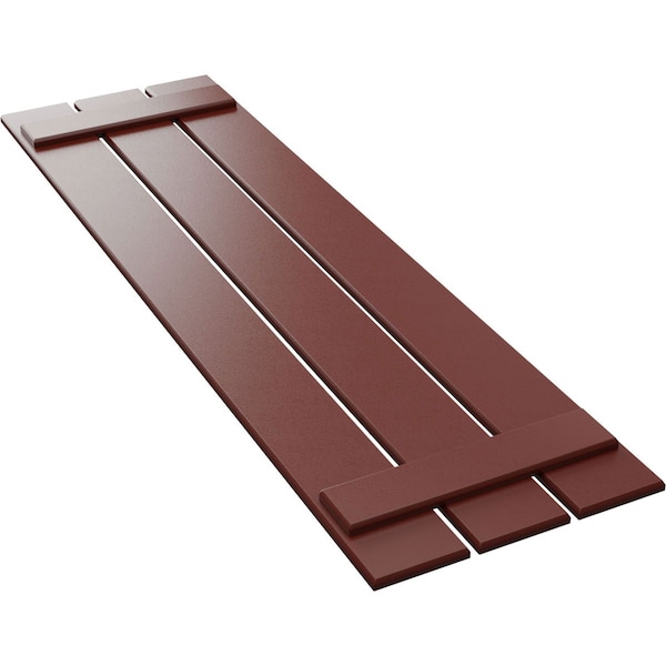 Ekena Millwork True Fit PVC Three Board Spaced Board-n-Batten Shutters, Pepper Red , 17 1/8W x 73H, PR - TFP101SBF17X073MR