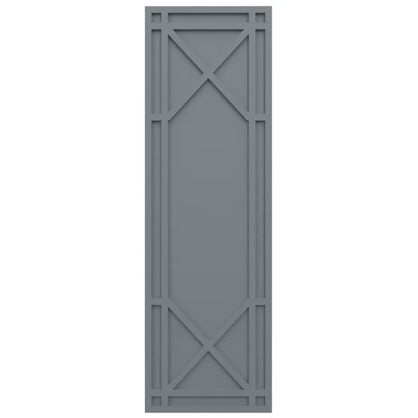 Ekena Millwork True Fit PVC Bungalow Fixed Mount Shutters, Ocean Swell, 15W x 28H, PR - TFP001BG15X028CH