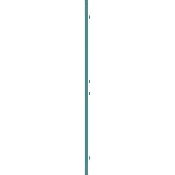 Ekena Millwork True Fit PVC, Two Equal Raised Panel Shutters, Pure Turquoise, 18W x 44H, PR - TFP101RPF18X044PT