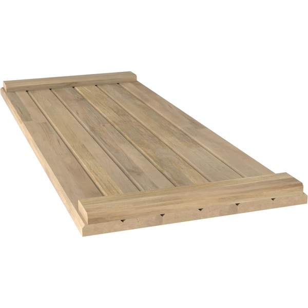 Ekena Millwork Americraft 6-Board Exterior Wood Joined Board-n-Batten Shutters w/ End Batten, ARW103BB621X54UNH, PR - ARW103BB621X54UNH