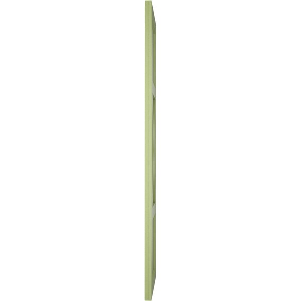 Ekena Millwork True Fit PVC Center X-Board Farmhouse Fixed Mount Shutters, Moss Green , 12W x 27H, PR - TFP107FH12X027MG