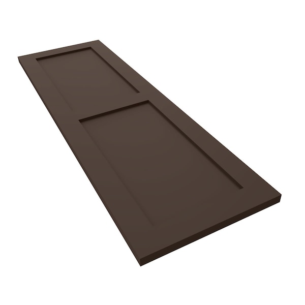 Ekena Millwork True Fit PVC Two Equal Flat Panel Shutters, Raisin Brown, 12W x 77H, PR - TFP101FPF12X077TB