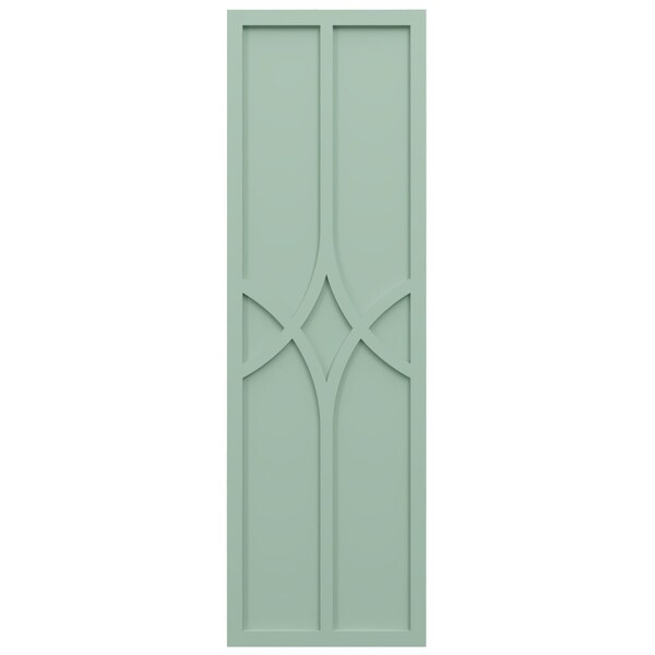 Ekena Millwork True Fit PVC Cedar Park Fixed Mount Shutters, Seaglass, 12W x 75H, PR - TFP001CP12X075SG