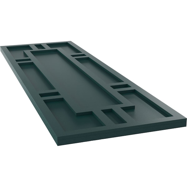 Ekena Millwork True Fit PVC Hastings Fixed Mount Shutters, Thermal Green, 18W x 48H, PR - TFP001HS18X048FG