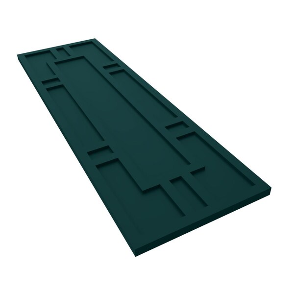 Ekena Millwork True Fit PVC Hastings Fixed Mount Shutters, Thermal Green, 18W x 48H, PR - TFP001HS18X048FG