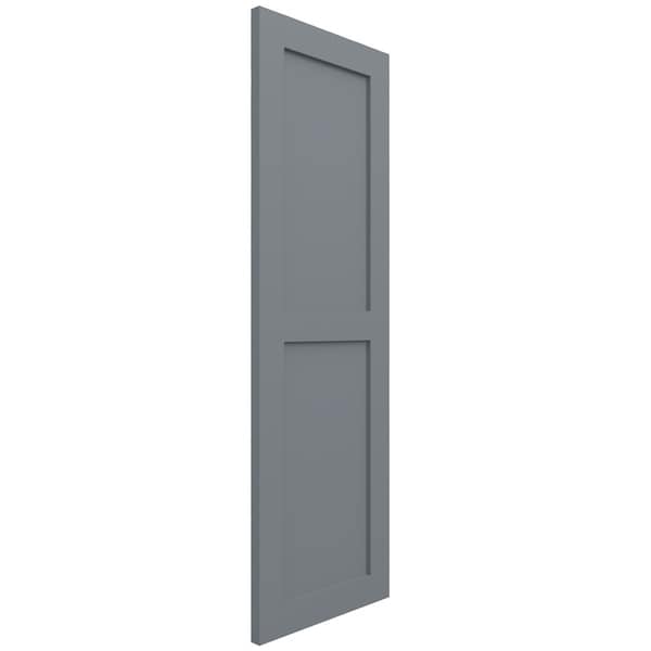 Ekena Millwork True Fit PVC Two Equal Flat Panel Shutters, Ocean Swell, 12W x 37H, PR - TFP101FPF12X037CH