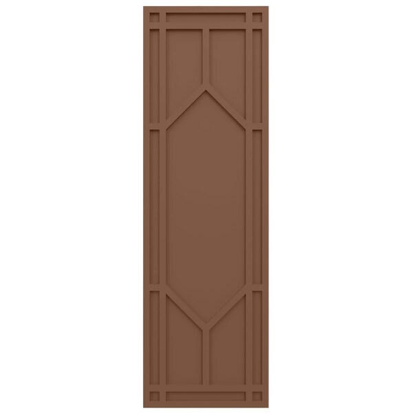 Ekena Millwork True Fit PVC Shaker Fixed Mount Shutters, Burnt Toffee, 18W x 64H, PR - TFP001SK18X064BT