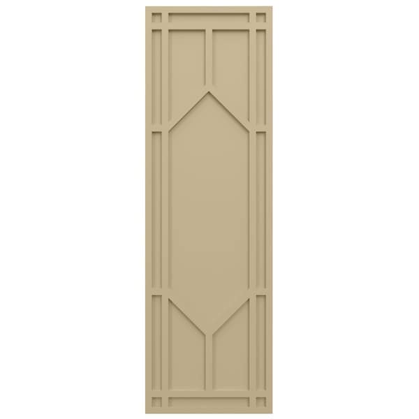 Ekena Millwork True Fit PVC Shaker Fixed Mount Shutters, Natural Twine, 18W x 60H, PR - TFP001SK18X060NT