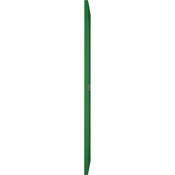 Ekena Millwork True Fit PVC Two Panel Chevron Modern Style Fixed Mount Shutters, Viridian Green, 12W x 30H, PR - TFP101CV12X030HG
