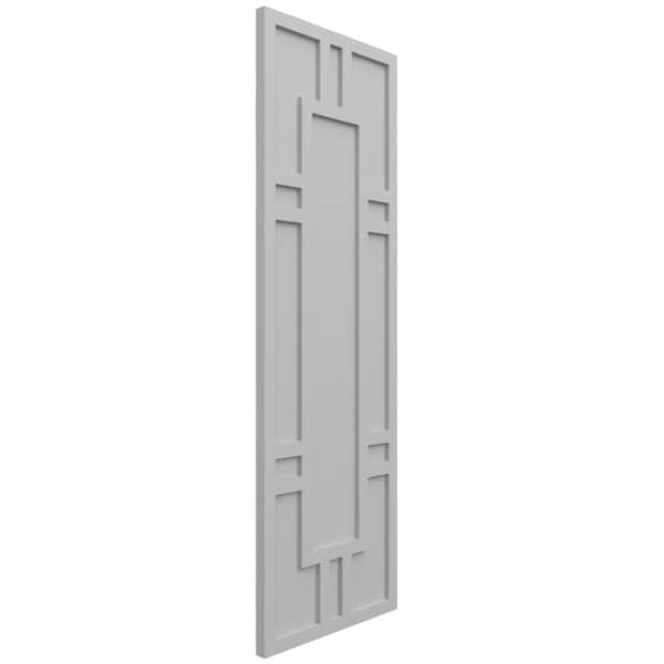 Ekena Millwork True Fit PVC Hastings Fixed Mount Shutters, Primed, 18"W x 57"H - TFP001HS18X057PR