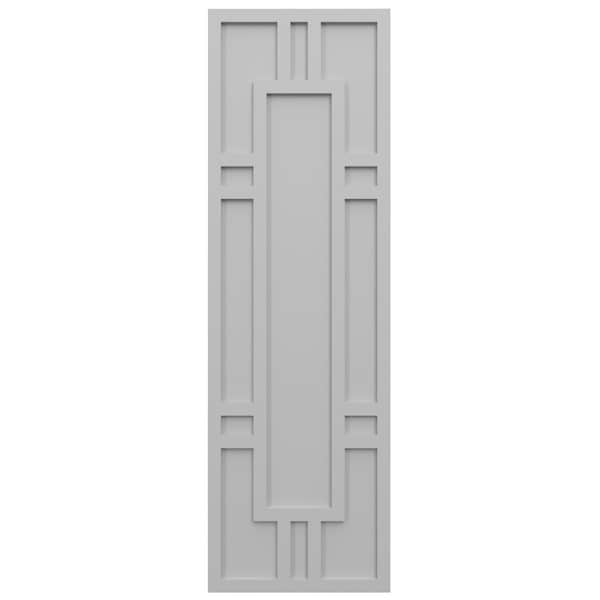 Ekena Millwork True Fit PVC Hastings Fixed Mount Shutters, Primed, 18"W x 57"H - TFP001HS18X057PR
