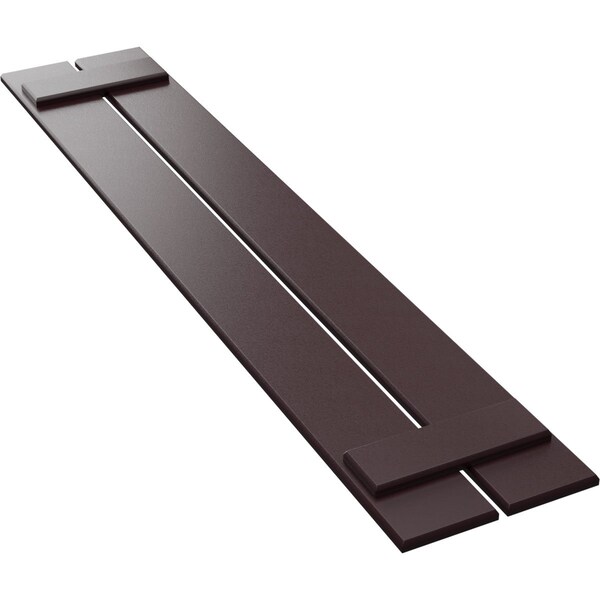 Ekena Millwork True Fit PVC, Two Board Spaced Board-n-Batten Shutters, Wine Red, 11 1/4W x 66H, PR - TFP101SBF11X066WR