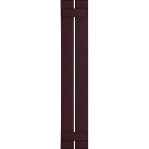 Ekena Millwork True Fit PVC, Two Board Spaced Board-n-Batten Shutters, Wine Red, 11 1/4W x 66H, PR - TFP101SBF11X066WR