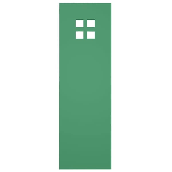 Ekena Millwork True Fit PVC San Antonio Mission Style Fixed Mount Shutters, Lilly Pads, 12W x 43H, PR - TFP001ST12X043LP