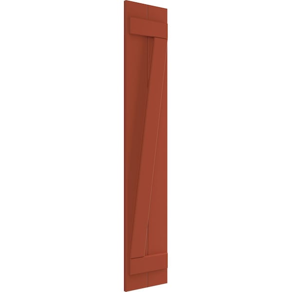 Ekena Millwork True Fit PVC, Two Board Joined Board-n-Batten Shutters w/Z-Bar, Colorful Leaves , 10 3/4W x 25H, PR - TFP102BBF11X025CL