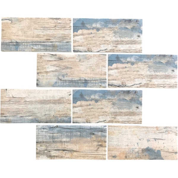 Apollo Tile Blue And Beige Subway 9.18 sq.ft 11.5 in. x11.5 in. Recycled Glass Tile, 10PK - APLNNR9904BLEC37