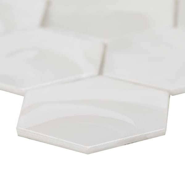 Msi Akoya Pearl Hexagon 10.95 In. X 12.6 In. Glass Mosaic Tile, 15PK - ZOR-MD-0528