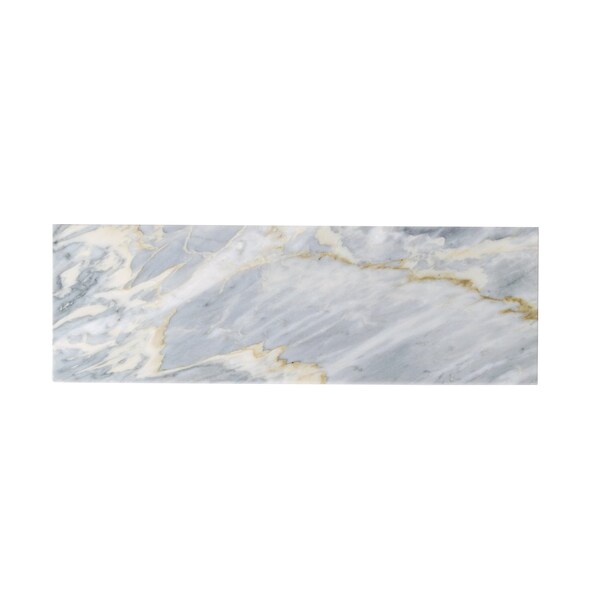 Apollo Tile 1Gray 4 in x 12 in Marble Polished Floor and Wall Subway 5 sqft/case, 15PK - APLFBL88412PA