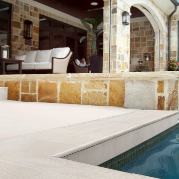 Msi Caldera Blanca 13" x 24" Matte Porcelain Pool Coping Eased Edge - ZOR-LSC-0208
