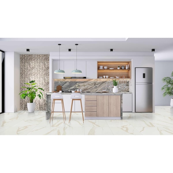 Msi Eden Calacatta 24 x 24 Matte Porcelain Floor and Wall Tile, 4PK - ZOR-PT-0714