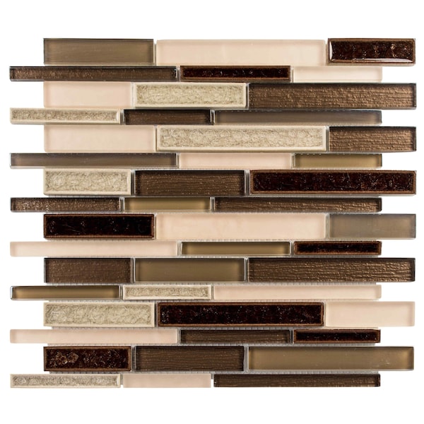 Andova Tiles SAMPLE Reign 2 x 025 Straight Edge Glass Mosaic Wall Tile - SAM-ANDREI532