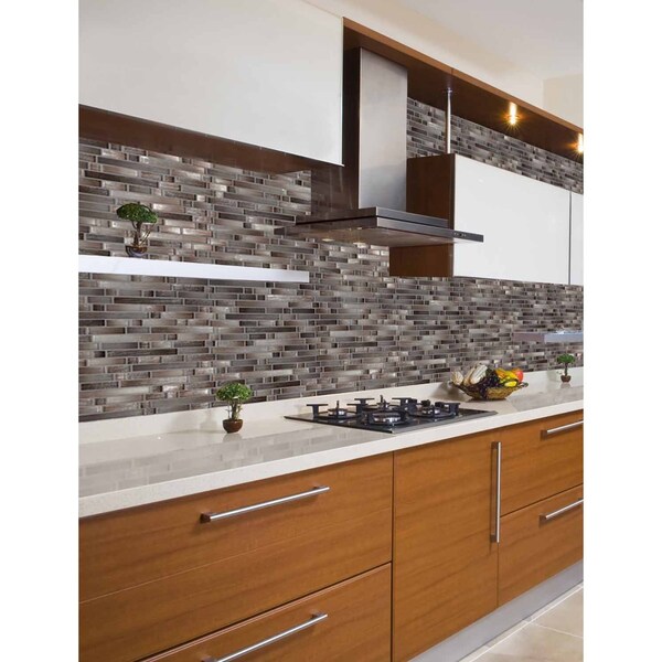 Msi Akaya Copper Interlocking 12 In. X 11.75 In. X 8 Mm Glass Mesh-Mounted Mosaic Tile, 10PK - ZOR-MD-0192
