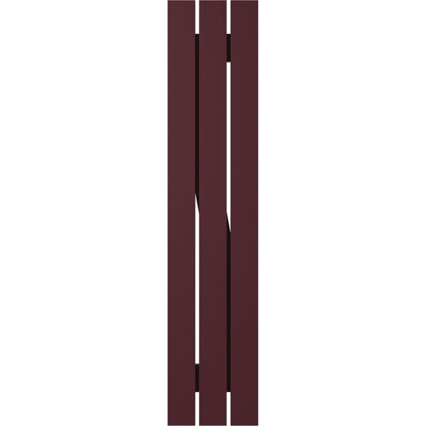 Ekena Millwork Americraft 3-Board (2 Batten) Wood Spaced Board-n-Batten Shutters w/ Z-Bar, ARW102SB311X62WRH, PR - ARW102SB311X62WRH