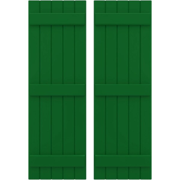 Ekena Millwork Americraft 5-Board (3 Batten) Exterior Real Wood Joined Board-n-Batten Shutters, ARW401BB518X81HGH, PR - ARW401BB518X81HGH
