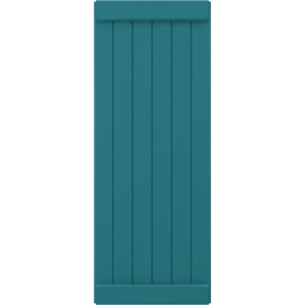 Ekena Millwork Americraft 6-Board Exterior Wood Joined Board-n-Batten Shutters w/ End Batten, ARW103BB621X75ANH, PR - ARW103BB621X75ANH