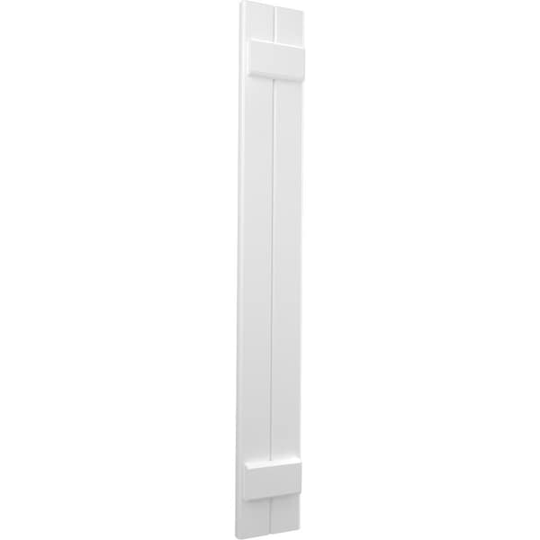 Ekena Millwork Americraft 2-Board (2 Batten) Exterior Real Wood Joined Board-n-Batten Shutters, ARW101BB207X70WHH, PR - ARW101BB207X70WHH