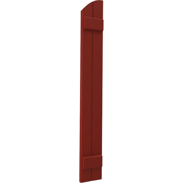 Ekena Millwork Americraft 2-Board (2 Batten) Wood Joined Board-n-Batten Shutters w/Ellipt Top, ARW101BE207X62MRH, PR - ARW101BE207X62MRH