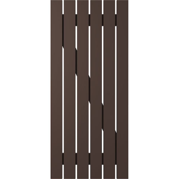 Ekena Millwork Americraft 6-Board (2 Batten) Wood Spaced Board-n-Batten Shutters w/ Z-Bar, ARW102SB623X76TBH, PR - ARW102SB623X76TBH