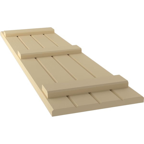 Ekena Millwork Americraft 4-Board (3 Batten) Exterior Real Wood Joined Board-n-Batten Shutters, ARW401BB414X52NTH, PR - ARW401BB414X52NTH