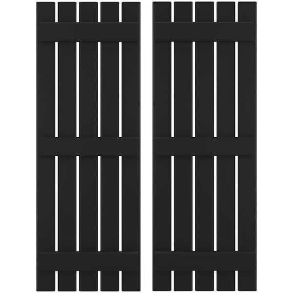 Ekena Millwork Americraft 5-Board (3 Batten) Exterior Real Wood Spaced Board-n-Batten Shutters, ARW401SB519X71BLH, PR - ARW401SB519X71BLH