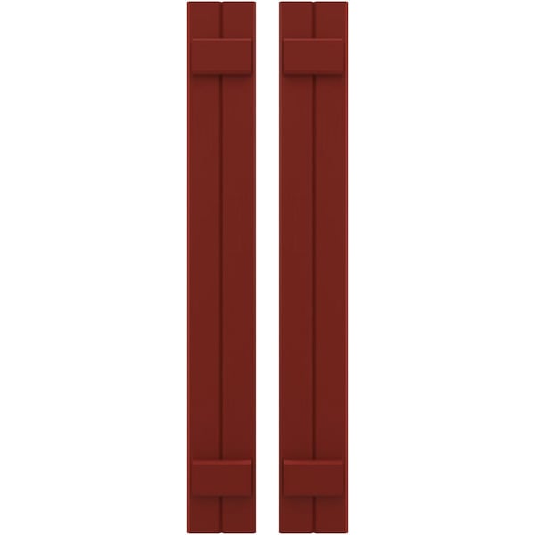 Ekena Millwork Americraft 2-Board (2 Batten) Exterior Real Wood Joined Board-n-Batten Shutters, ARW101BB207X56MRH, PR - ARW101BB207X56MRH