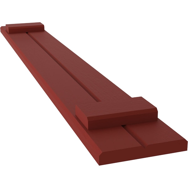 Ekena Millwork Americraft 2-Board (2 Batten) Exterior Real Wood Joined Board-n-Batten Shutters, ARW101BB207X56MRH, PR - ARW101BB207X56MRH