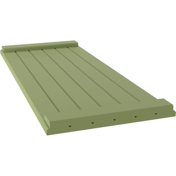Ekena Millwork Americraft 6-Board Exterior Wood Joined Board-n-Batten Shutters w/ End Batten, ARW103BB621X69MGH, PR - ARW103BB621X69MGH