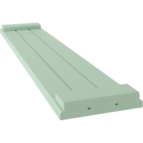 Ekena Millwork Americraft 3-Board Exterior Wood Joined Board-n-Batten Shutters w/ End Batten, ARW103BB311X47SGH, PR - ARW103BB311X47SGH