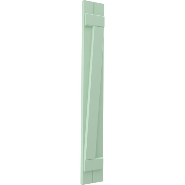 Ekena Millwork Americraft 2-Board (2 Batten) Wood Joined Board-n-Batten Shutters w/ Z-Bar, ARW102BB207X73SGH, PR - ARW102BB207X73SGH