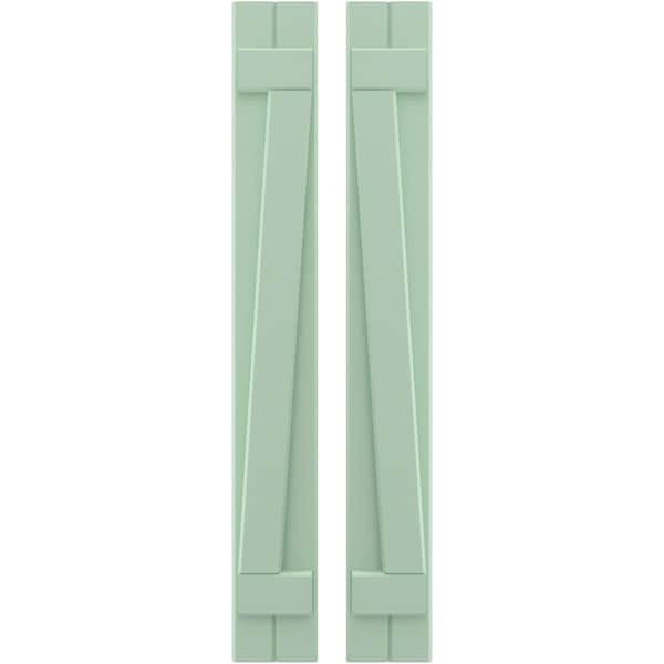 Ekena Millwork Americraft 2-Board (2 Batten) Wood Joined Board-n-Batten Shutters w/ Z-Bar, ARW102BB207X73SGH, PR - ARW102BB207X73SGH