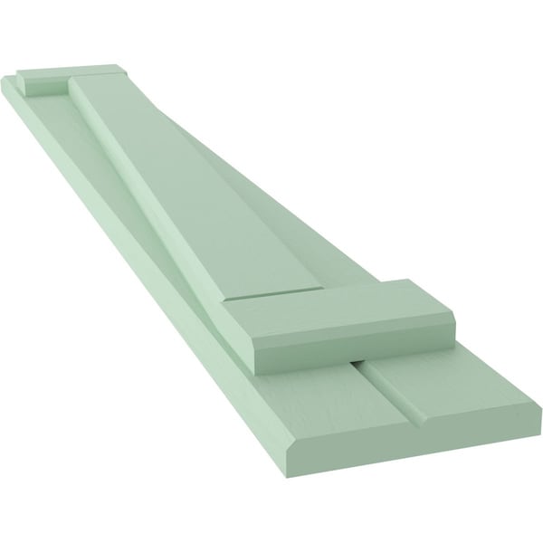 Ekena Millwork Americraft 2-Board (2 Batten) Wood Joined Board-n-Batten Shutters w/ Z-Bar, ARW102BB207X73SGH, PR - ARW102BB207X73SGH