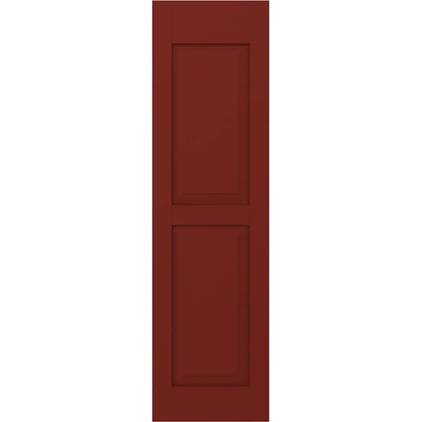 Ekena Millwork Americraft 2 Equal Raised Panel Exterior Real Wood Shutters, RW101RP18X58MRH, PR - RW101RP18X58MRH