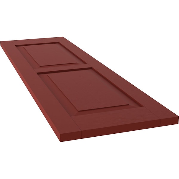 Ekena Millwork Americraft 2 Equal Raised Panel Exterior Real Wood Shutters, RW101RP18X58MRH, PR - RW101RP18X58MRH