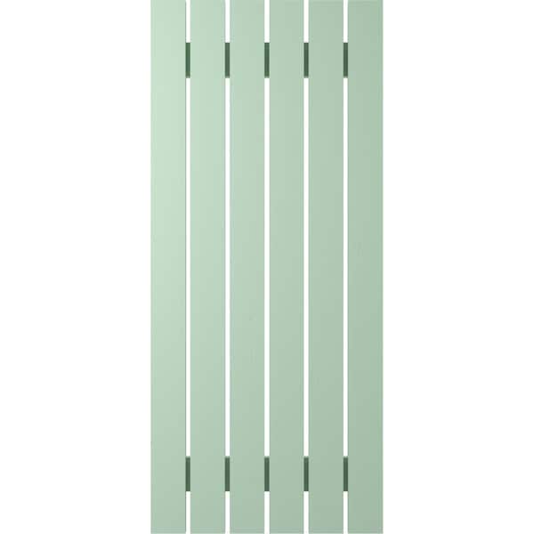 Ekena Millwork Americraft 6-Board (2 Batten) Exterior Real Wood Spaced Board-n-Batten Shutters, ARW101SB623X57SGH, PR - ARW101SB623X57SGH