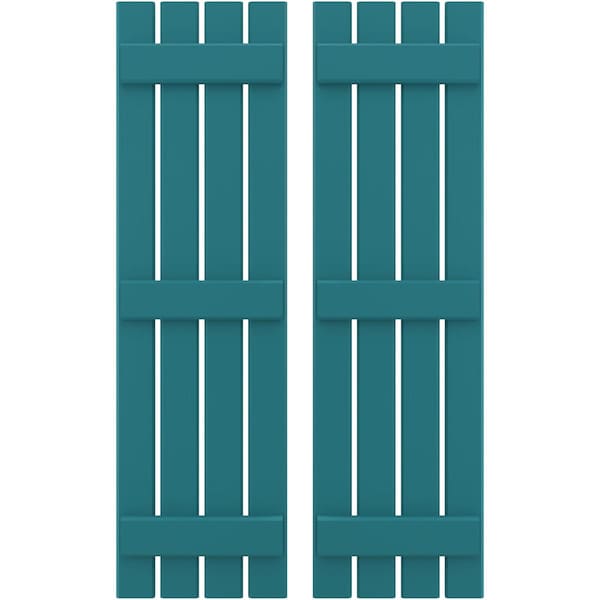 Ekena Millwork Americraft 4-Board (3 Batten) Exterior Real Wood Spaced Board-n-Batten Shutters, ARW401SB415X56ANH, PR - ARW401SB415X56ANH