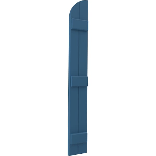 Ekena Millwork Americraft 2-Board (3 Batten) Wood Joined Board-n-Batten Shutters w/ Arch Top, ARW401BQ207X49HBH, PR - ARW401BQ207X49HBH