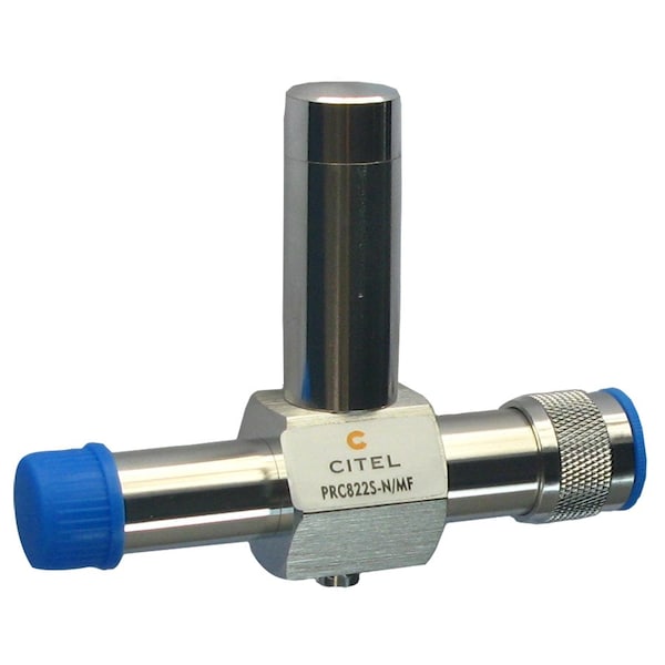 Citel Cuarto de Onda Stub, 800-2200 Mhz, 50 Ohms, 50Ka, 1500W, Conector Tipo N Macho-Hembra - PRC822S-N/MF.