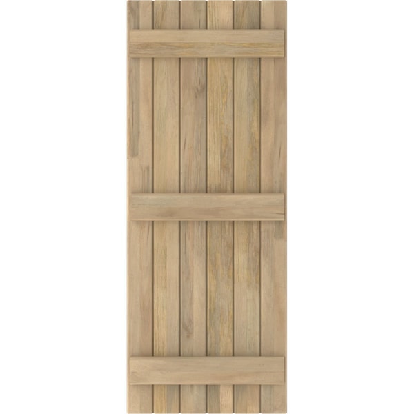 Ekena Millwork Americraft 6-Board (3 Batten) Exterior Real Wood Joined Board-n-Batten Shutters, ARW401BB621X82UNH, PR - ARW401BB621X82UNH